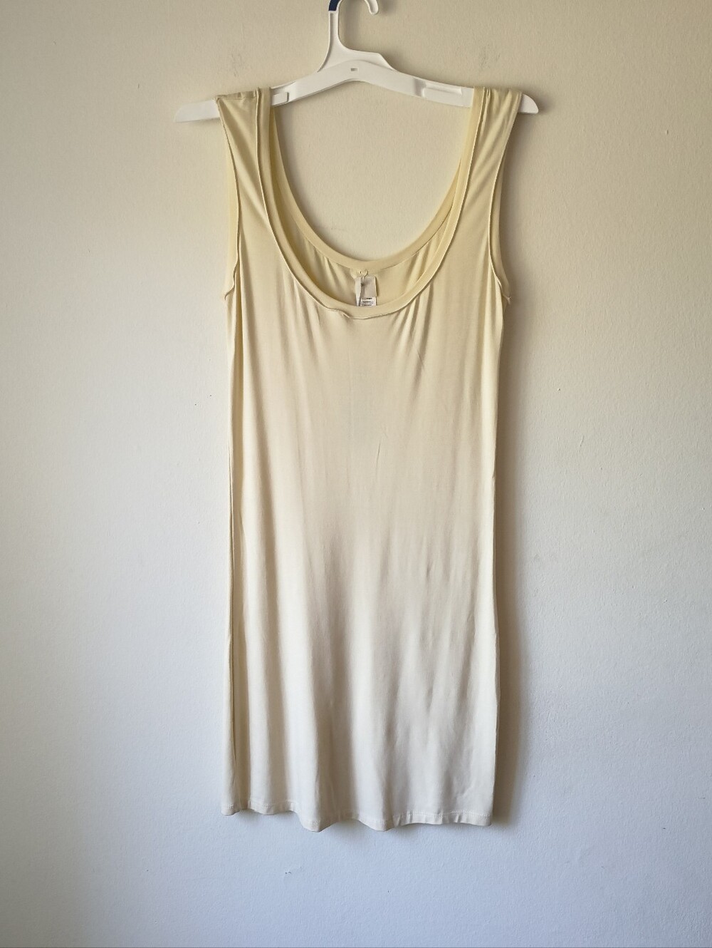 Angelrox Bamboo Tank Top Dress Size M/L Cream/Off-White NWT
